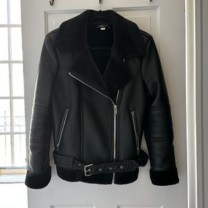 Topshop faux shearling jacket size 4